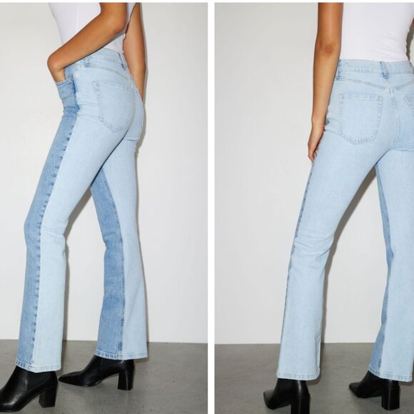 Candice two-tone bootcut jeans - Picture 2 of 4